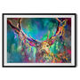 Woodland Stag By Sue Gardner Fine Art Print, thumbnail 2 of 3