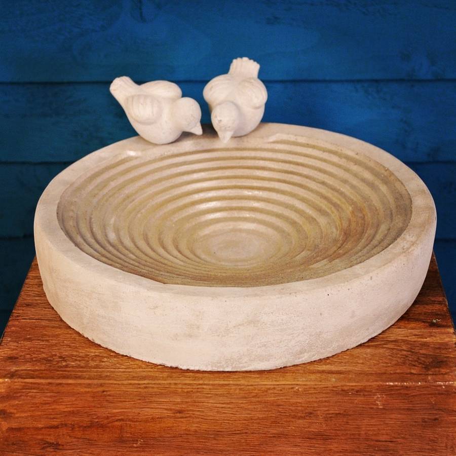 concrete bird bath by garden selections