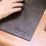 Personalised Anniversary Date Leather Desk Mat, thumbnail 4 of 10