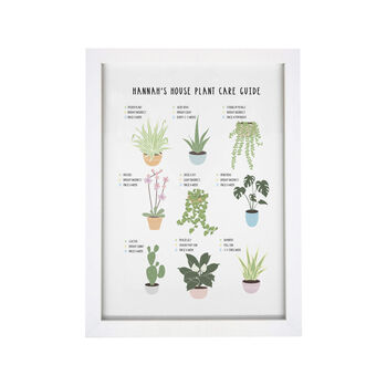 Personalised Plants Guide Gardeners Gift Framed Print, 5 of 5