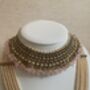 Indian Antique Pink Gold Plated Pearl Set, thumbnail 2 of 11