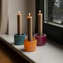 Reversible Candle And Tealight Holder Glass Three Colours, thumbnail 9 of 12