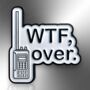 Wtf Over Walkie Talkie Funny Enamel Lapel Pin Gift, thumbnail 3 of 8