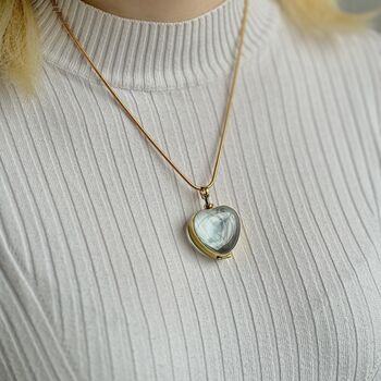 Silver Heart Locket Necklace Girlfriend Gift, 6 of 12
