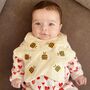 Baby Bib With Embroidered Bumblebees, thumbnail 2 of 5
