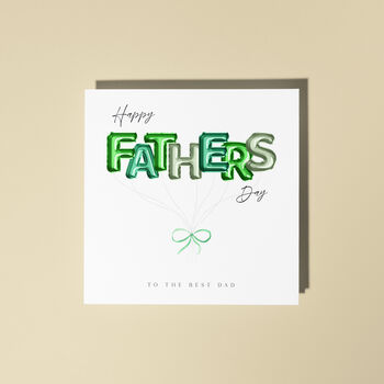 Green Balloons Father's Day Card, 5 of 6