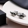 Stylish Rugby Ball Cufflinks, thumbnail 1 of 7