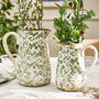 Irina Green Botanical Pitcher Jug Vase, thumbnail 1 of 8