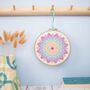 Rainbow Mandala Embroidery Kit, Colourful Diy Hoop Art For Beginners, thumbnail 1 of 6