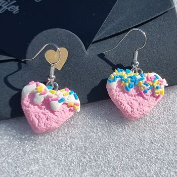 Heart Pastry Sweets Candy Fun Gift Earrings, 2 of 3