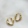 Organic Chunky Hoop Earrings, thumbnail 2 of 2