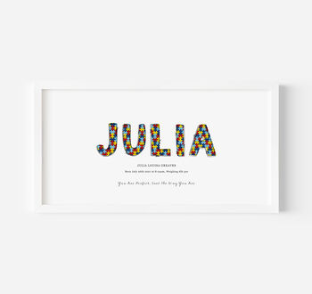 Personalised Children's Name Print | Nursery Wall Art | Autism, 2 of 10
