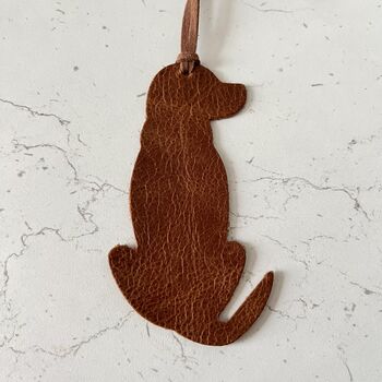 Leather Labrador Christmas Decoration / Bookmark, 4 of 9