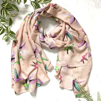 Hummingbird Print Scarf, 2 of 5