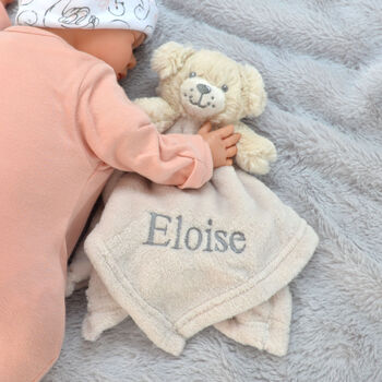 Personalised Teddy Baby Comforter, 4 of 7