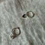 Sophie Sterling Silver Heart Huggies, thumbnail 2 of 3