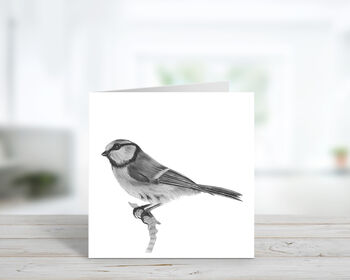 Electra The Bluetit Luxury Blank Greeting Card, 2 of 4