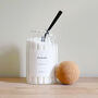 Cork Ball Ribbed Glass Storage Jar With Personalised Waterproof Label, thumbnail 4 of 10