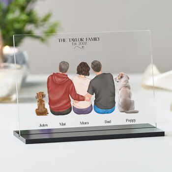 Custom Family Portrait Illustration With Pets, 2 of 9