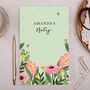 Personalised Notebook With Sage Green Flowers, thumbnail 1 of 4