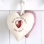Personalised 70th Birthday Hanging Heart Gift For Her, thumbnail 10 of 12