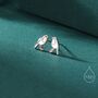 Dainty Robin Bird Stud Earrings In Sterling Silver, thumbnail 1 of 12
