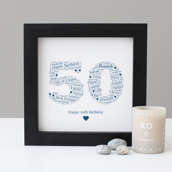 Personalised 50th Birthday Gift Print, 3 of 7