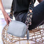 Personalised Leather Crossbody Bag With Patterned Strap, thumbnail 4 of 12