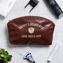 Personalised Men's Leather Zip Wash Bag, thumbnail 2 of 3