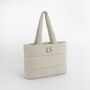 Personalized Quilted Tote Bag, Custom Monogram, thumbnail 2 of 4