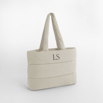 Personalized Quilted Tote Bag, Custom Monogram, 2 of 4
