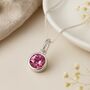 Personalised October Birthstone Necklace In Sterling Silver, thumbnail 1 of 11