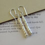 Sterling Silver Long Pearl Earrings, thumbnail 1 of 5