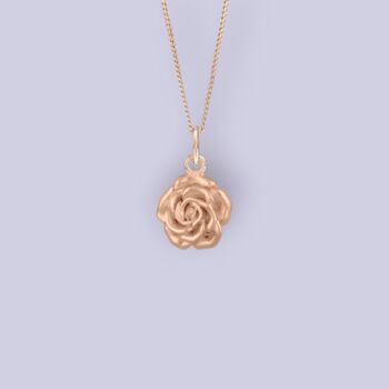 Tiny Rose Necklace In 18ct Rose Gold Plated Silver, 6 of 12
