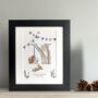New Baby Woodland Initial Print, thumbnail 1 of 4