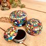 Mult Colour Mosaic Trinket Boxes | Set Of Three Or Single Box, thumbnail 1 of 5