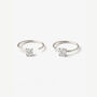 Women's Sterling Silver Dainty Threader Hoop Earrings, thumbnail 2 of 4