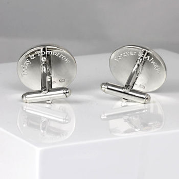 Hallmarked Sterling Silver Lucky Sixpence Cufflinks, 7 of 7