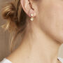 Double Drop Antique Style Diamond Stud Earrings, thumbnail 1 of 4
