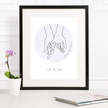 Mrs And Mrs Hands Together Wedding Print, 7 of 7