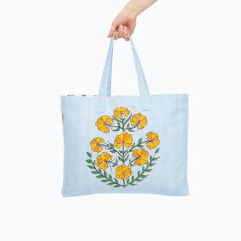 Zareen Recycled Cotton Beach Tote Bag, 2 of 3