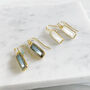 Gold Plated Gemstone And Gem Bead Earrings, thumbnail 1 of 10