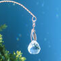 Crystal Drop Plant Hanger With Gold Feather Charm, thumbnail 7 of 8