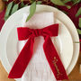 Luxury Personalised Velvet Bow For Table Setting, thumbnail 3 of 7