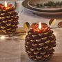 Gold Pine Cone Candles, thumbnail 2 of 3