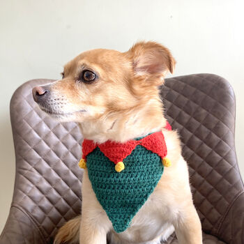 Crocheted Christmas Pet Bandana, 2 of 4
