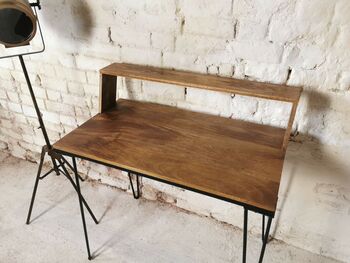 Wood And Iron Study Desk, 3 of 4