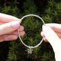 Sterling Silver Bracelet With Butterfly Charm, thumbnail 3 of 6