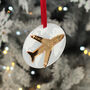 Destination Wedding World Map And Aeroplane Christmas Decoration, thumbnail 1 of 6