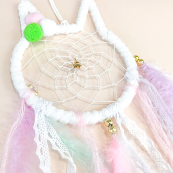 Wall Hanging Room Decoration Pastel Bunny Dream Catcher, 6 of 6